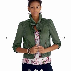 WHBM Cropped Bomber Jacket Sz 8
